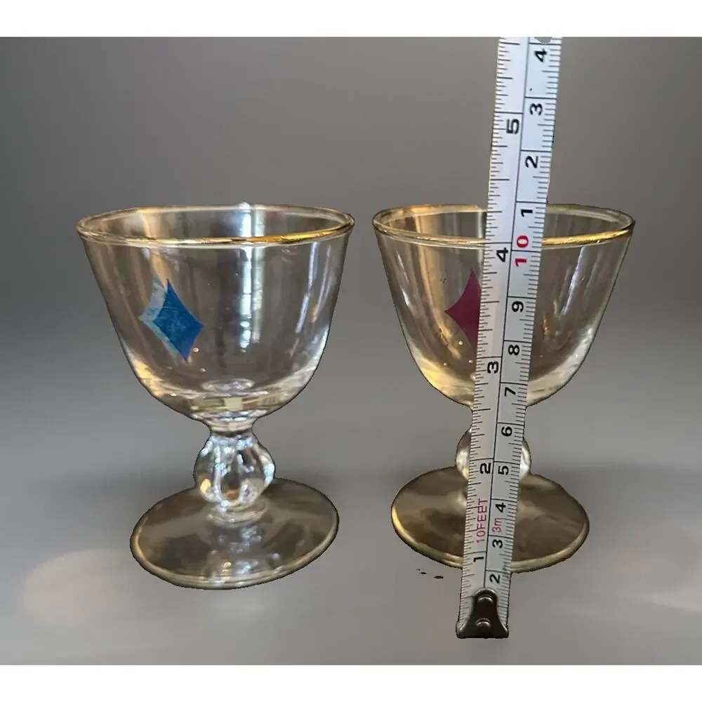 Vintage Mid Century Libby Atomic Jewels Glass Cocktail 4 Piece Set 1960’s